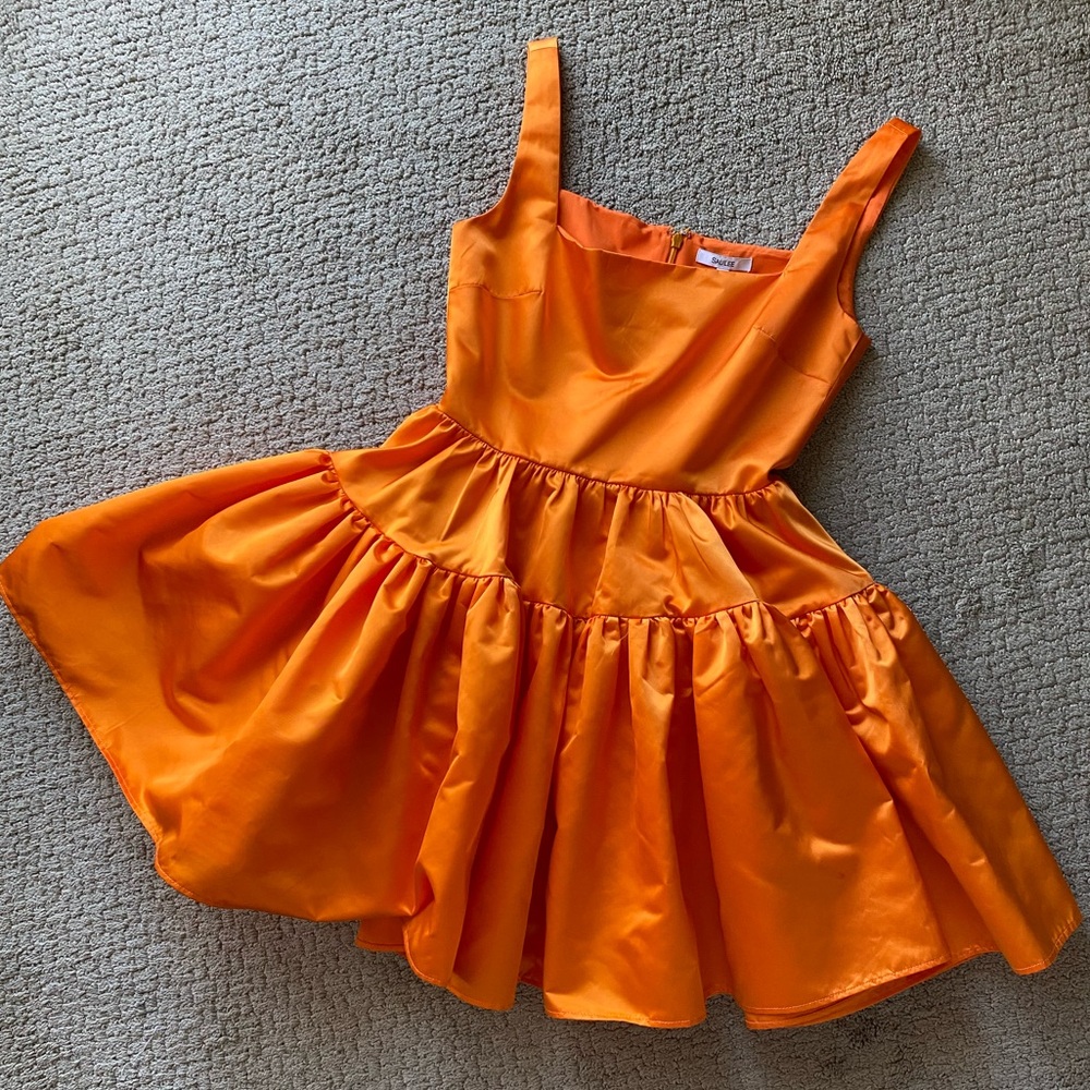 Sau Lee Orange Britney Mini Dress size 2